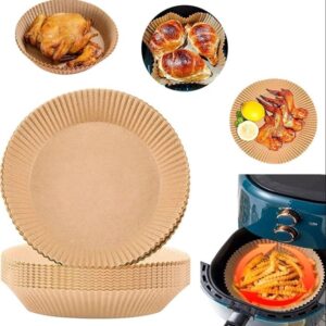 WKŁAD PAPIEROWY DO AIR FRYER 20 CM 100 SZTUK FRYTKOWNICA BEZTŁUSZCZOWA XJ5685