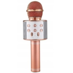 MIKROFON BEZPRZEWODOWY KARAOKE BLUETOOTH GŁOŚNIK ROSE GOLD XA042