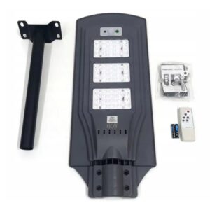 Mocna Lampa SOLARNA uliczna 60W z pilotem + uchwyt XJ3661
