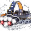 LATARKA CZOŁOWA CZOŁÓWKA 7 LED AKUMULATOR USB XJ3858