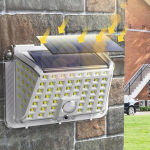 LAMPA SOLARNA KINKIET  90 LED ŚCIENNA Z CZUJNIKIEM  XJ5043