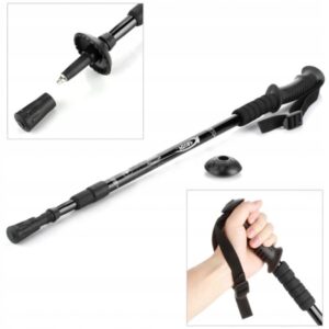 KIJKI TREKKINGOWE SKŁADANE KIJE 135CM X1059 CZARNE