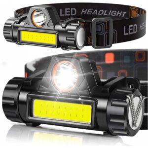Latarka czołówka COB 4w1 lampka czołowa z magnesem XJ3857