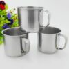 KUBEK STALOWY 13 CM Z UCHEM METALOWY TURYSTYCZNY - 1,33L XJ4972