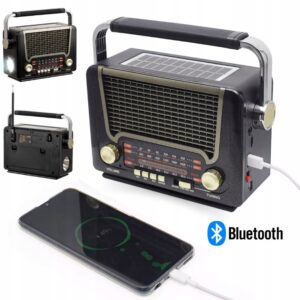 RADIO SOLARNE SIECIOWO-BATERYJNE USB BLUETOOTH XJ5833