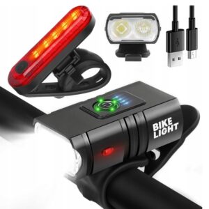 LAMPKA ROWEROWA LED ZESTAW PRZÓD TYŁ XJ5567
