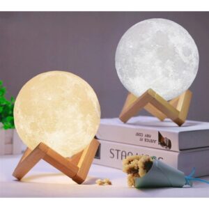 Lampka Nocna Świecący Księżyc 3D Lampa Moon Light 13 cm XJ4082