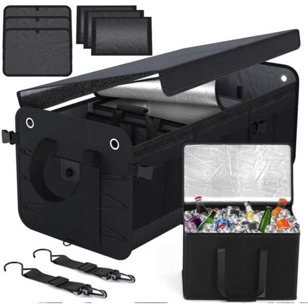 ORGANIZER DO BAGAŻNIKA SAMOCHODU Z POKRYWĄ TORBA KUFER 76X37X32 CM  XJ5900